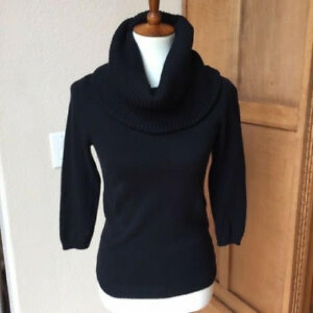 Cowl Neck Sweater 3/4 Sleeve